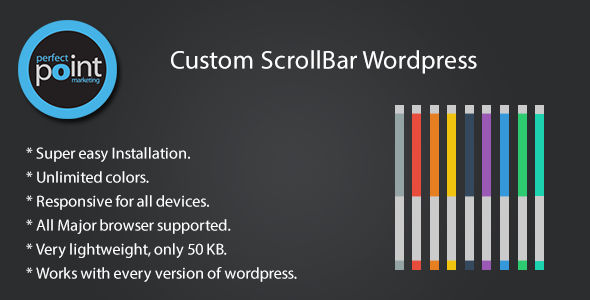 Custom scrollbar 彩色滚动条 WordPress插件