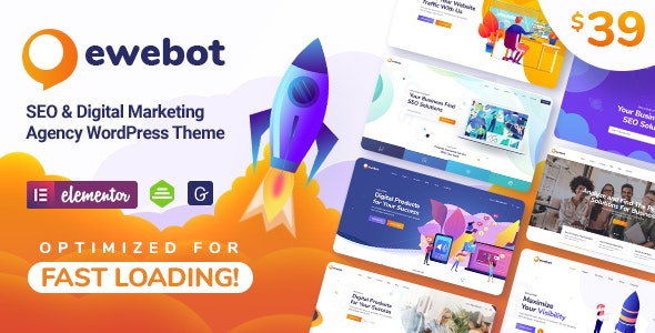 Ewebot SEO服务市场营销公司 WordPress主题